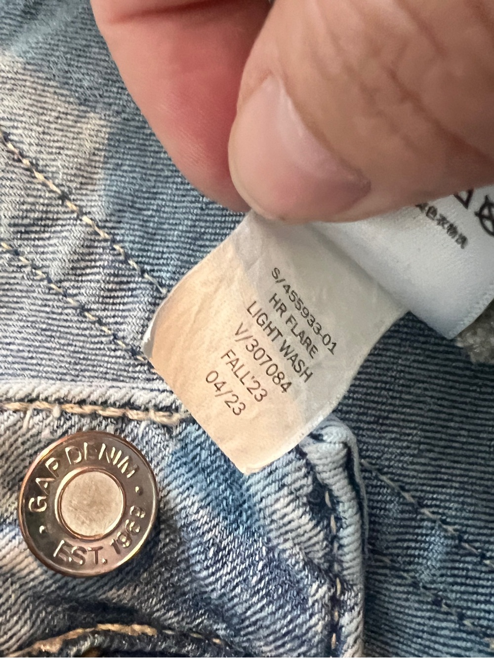 ⁠GAP Kids Light Wash '70s Flare Jeans Size Youth 12⁠ - Picture 9 of 10